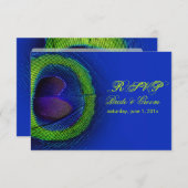 PixDezines psychedelic peace eye/kobalt blue RSVP Kaartje (Voorkant / Achterkant)