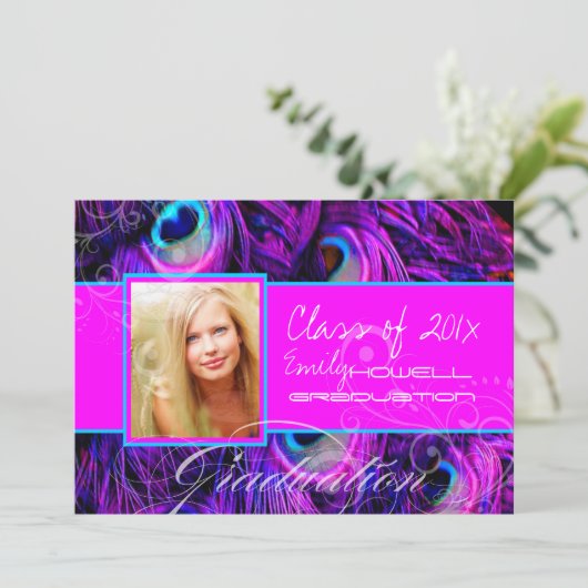 PixDezines psychedelic peace ock afstuderen Kaart (Staand voorkant)