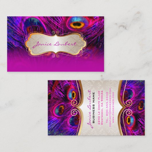 PixDezines psychedelic peace-ock+Gold trim label (Voorkant / Achterkant)