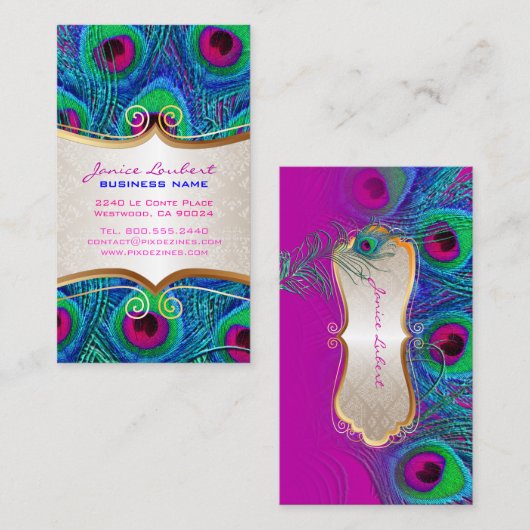 PixDezines psychedelic peace-ock+Gold trim label (Voorkant / Achterkant)