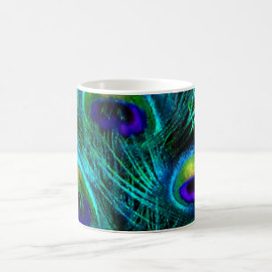 PixDezines Psychedelic Peacock Feather Koffiemok
