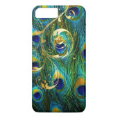 PixDezines Psychedelic Peacock+filigree swirls Case-Mate iPhone Case (Achterkant)