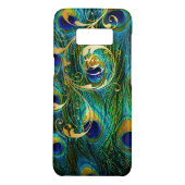PixDezines Psychedelic Peacock+filigree swirls Case-Mate Samsung Galaxy Hoesje (Achterkant)
