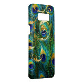 PixDezines Psychedelic Peacock+filigree swirls Case-Mate Samsung Galaxy Hoesje (Achterkant / rechts)