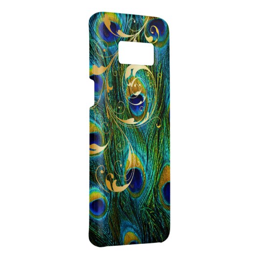 PixDezines Psychedelic Peacock+filigree swirls Case-Mate Samsung Galaxy Hoesje (Achterkant / rechts)