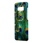 PixDezines Psychedelic Peacock+filigree swirls Case-Mate Samsung Galaxy Hoesje (Achterkant/links)