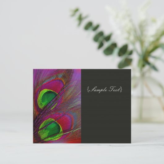 PixDezines Psychedelic Peacock, pas het aan! Briefkaart (Staand voorkant)