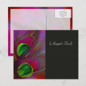 PixDezines Psychedelic Peacock, pas het aan! Briefkaart (Voorkant / Achterkant)