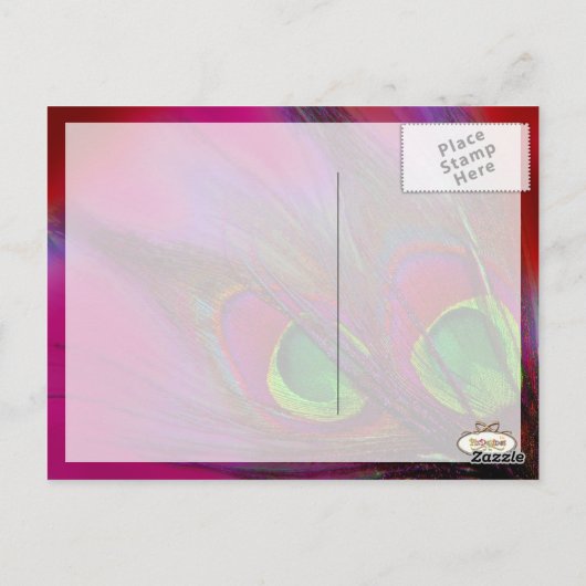 PixDezines Psychedelic Peacock, pas het aan! Briefkaart (Achterkant)