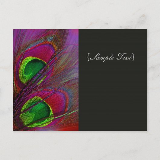 PixDezines Psychedelic Peacock, pas het aan! Briefkaart (Voorkant)