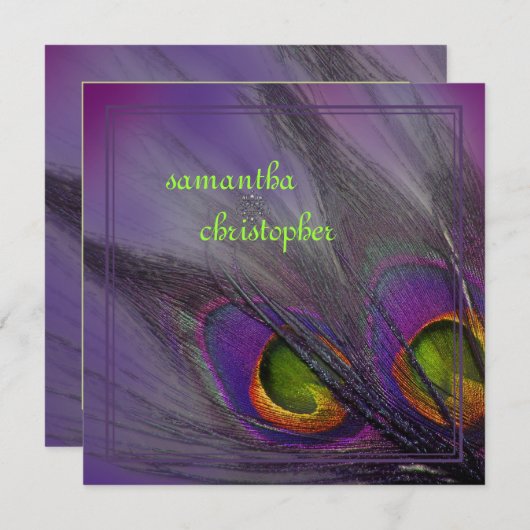 PixDezines Psychedelic Peacock, pas het aan! Kaart (Voorkant / Achterkant)