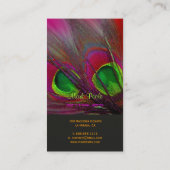 PixDezines Psychedelic Peacock, pas het aan! Visitekaartje (Achterkant)