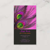 PixDezines Psychedelic Peacock, pas het aan! Visitekaartje (Achterkant)