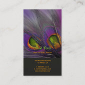 PixDezines Psychedelic Peacock, pas het aan! Visitekaartje (Achterkant)