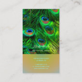 PixDezines Psychedelic Peacock, pas het aan! Visitekaartje (Achterkant)