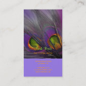 PixDezines Psychedelic Peacock, pas het aan! Visitekaartje (Achterkant)