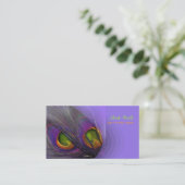 PixDezines Psychedelic Peacock, pas het aan! Visitekaartje (Staand voorkant)