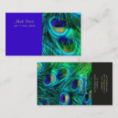 PixDezines Psychedelic Peacock, pas het aan! Visitekaartje (Voorkant / Achterkant)