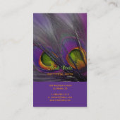 PixDezines Psychedelic Peacock, pas het aan! Visitekaartje (Achterkant)