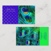 PixDezines Psychedelic Peacock, pas het aan! Visitekaartje (Voorkant / Achterkant)