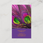 PixDezines Psychedelic Peacock, pas het aan! Visitekaartje (Achterkant)