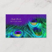 PixDezines Psychedelic Peacock, pas het aan! Visitekaartje (Voorkant)