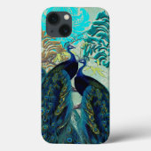 PixDezines Psychedelic Peacocks+Damask Case-Mate iPhone Case (Achterkant)