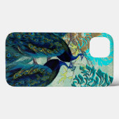 PixDezines Psychedelic Peacocks+Damask Case-Mate iPhone Case (Achterkant (horizontaal))