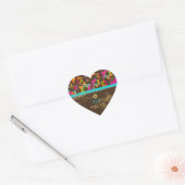 PixDezines Psychedelic Stars/Bat Mitzvah Hart Sticker (Envelop)