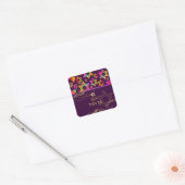 PixDezines Psychedelic Stars/Bat Mitzvah Vierkante Sticker (Envelop)