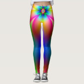 PixDezines Psychedelic Techno Dance/Neon Lights Leggings (Voorkant)
