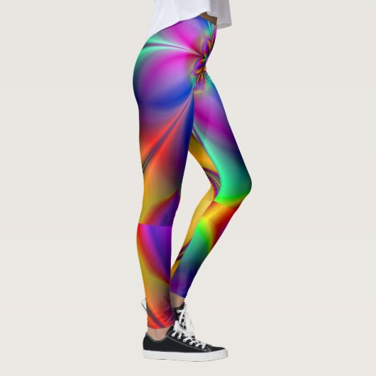 PixDezines Psychedelic Techno Dance/Neon Lights Leggings (Rechts)