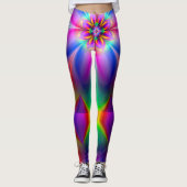 PixDezines Psychedelic Techno Dance/Neon Lights Leggings (Voorkant)