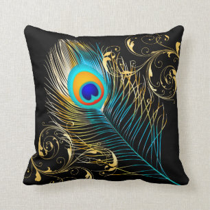 PixDezines psychedelische pauock/diy achtergrond Kussen