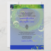 PixDezines psychedelische pauock/kobalt blauw Kaart (Achterkant)