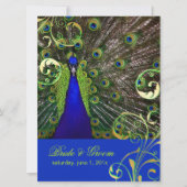 PixDezines psychedelische pauock/kobalt blauw Kaart (Voorkant)