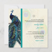 PixDezines psychedelische pauock/kobalt blauw Kaart (Achterkant)