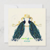 PixDezines psychedelische pauock/kobalt blauw Kaart (Voorkant)