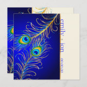 PixDezines psychedelische pauock/kobalt blauw Kaart (Voorkant / Achterkant)