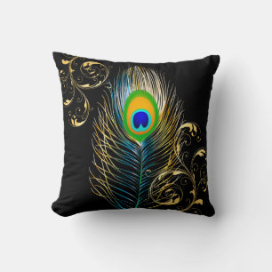 PixDezines psychedelische pauw/diy achtergrond Kussen