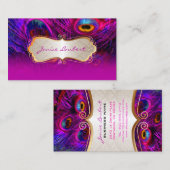 PixDezines psychedelische pauw+gouden rand label (Voorkant / Achterkant)