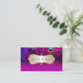 PixDezines psychedelische pauw+gouden rand label (Staand voorkant)