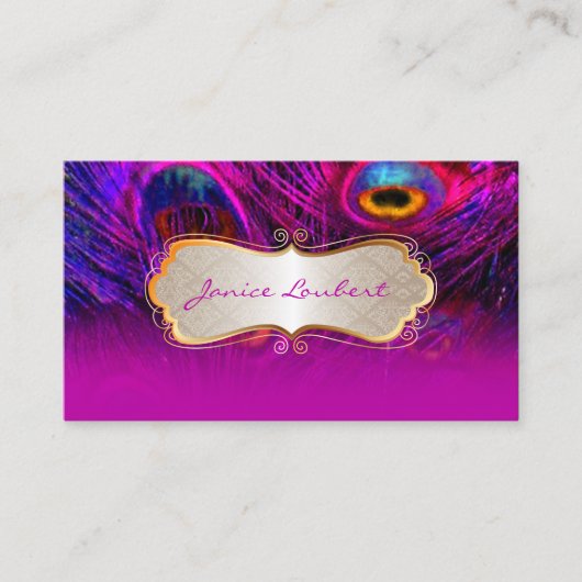 PixDezines psychedelische pauw+gouden rand label (Voorkant)