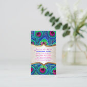 PixDezines psychedelische pauw+gouden rand label (Staand voorkant)