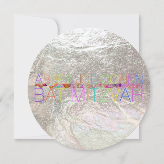 PixDezines psychedelische sterren/neon/bat mitzvah Kaart (Voorkant)