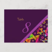 PixDezines psychedelische sterren, tafel geen kaar Briefkaart (Achterkant)