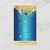 PixDezines psychedellic Peacock+metallic blue Visitekaartje (Achterkant)