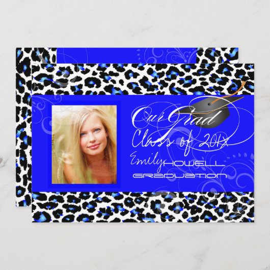 PixDezines pyschemelic cheetah 2013 afstuderen Kaart (Voorkant / Achterkant)