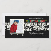 PixDezines quills patroon, kerst Feestdagenkaart (Voorkant)