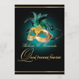 PixDezines Quinceanera/blauwgroen/DIY kleur! Kaart